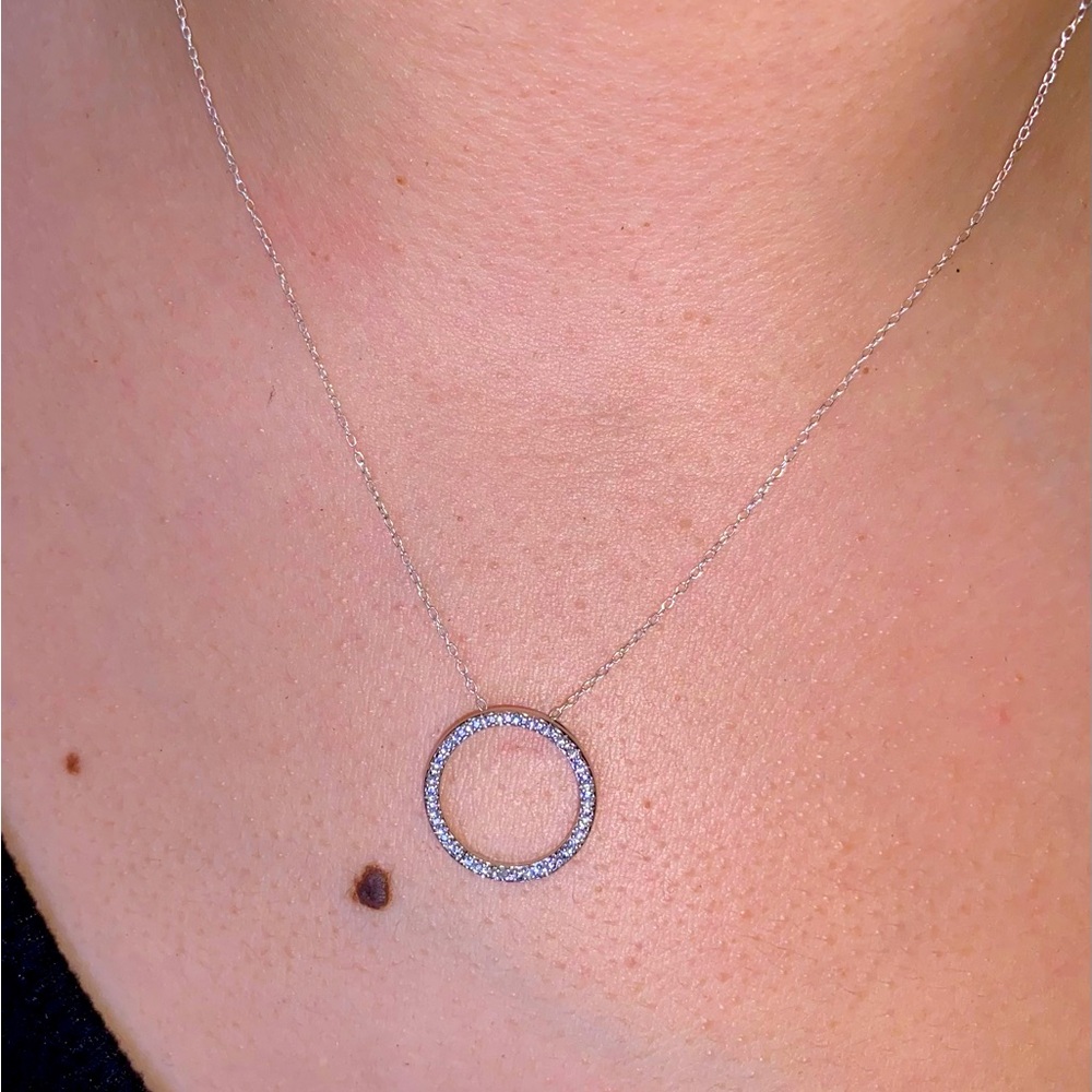 Circle of love on sterling silver 925 chain
